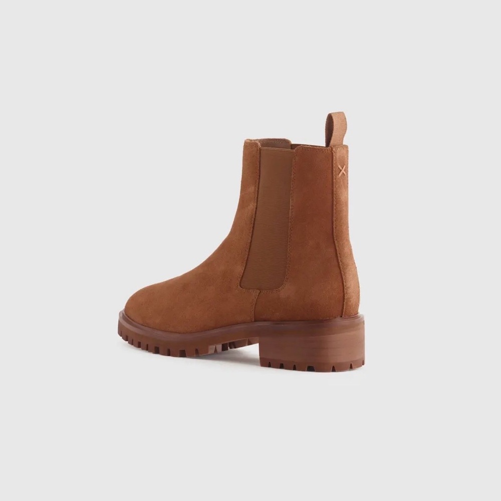 NIB | Quince Women Suede Chelsea Boot Cinnamon 10 - Picture 4 of 12